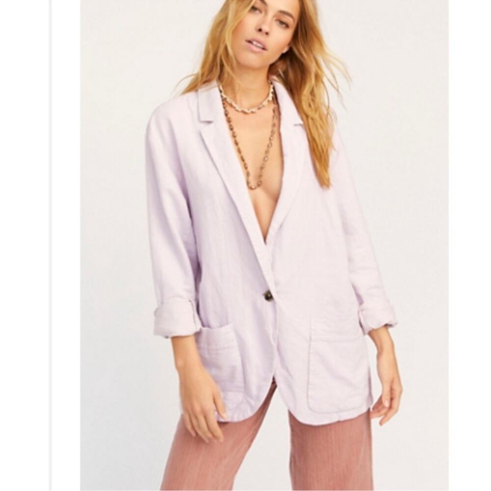 Free People Light Pink Blazer